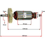 Якорь болгарка Matrix 1050W (168*37 шарик 8мм)