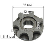 зірочка електропили Einhell, HOMELITE CWE1814, CWE2016 7 зубів тарілка d9/12*36 h11, 5
