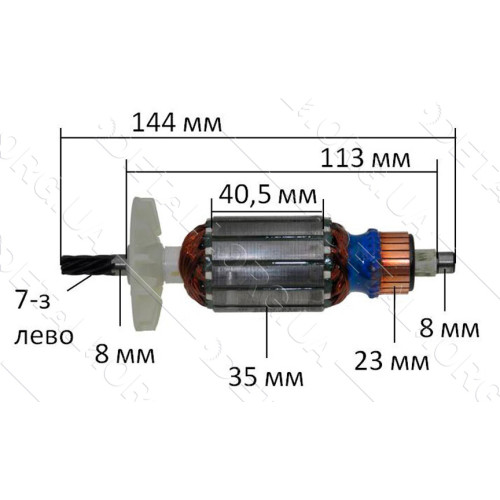 Якорь дрели Black&Decker BPDH7213 оригинал 50302013 (144*35 7-з лево)