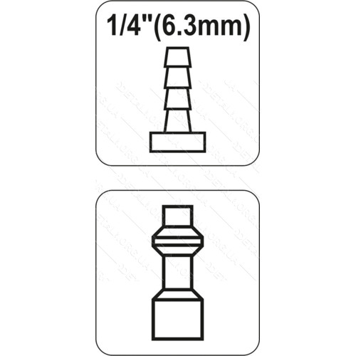 Бистроз'ем перехідник до шлангу YATO d 6.3 мм 50/250