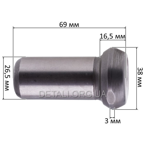 Боек отбойного молотка PIT GSH65-C3 (L69 d26,5*38 мм)