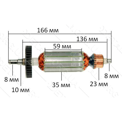 якір болгарка Craft 125/900E( 166*35 шпонка 8мм)