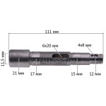 Вал дрели d17*15*12 L111 1022 внутр. конус