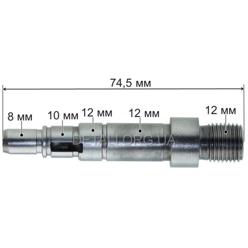 Вал дриля d12*10*8 L74,5