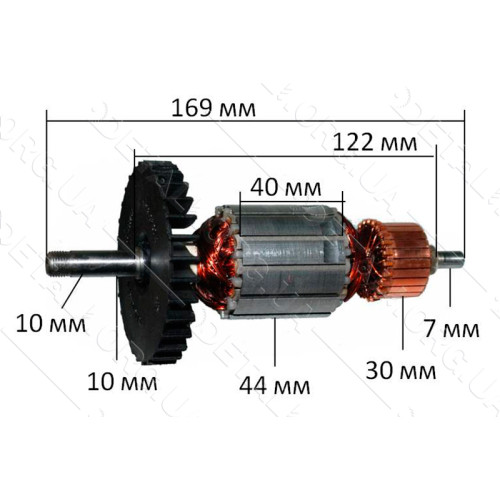 Якорь болгарка DeWalt DW831 (169*44 посадка 10мм)