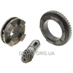 Ведена+ведуча+муфта перфоратора BAUTEC (d34*57 h16/ d муфти 47 h10/ палець 62 *dп 15)
