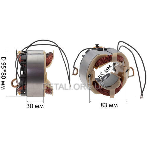 Статор шлифмашины 220-240В МТ990 Makita оригинал 596298-0