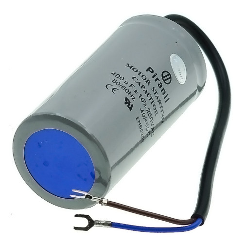 Конденсатор Piranil CD-60 400мкф - 250 VAC Пусковой 50Hz (50*103 mm) провода 