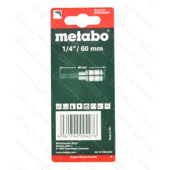 Держатель бит магнитный с фиксатором 1/4"- 60 mm Metabo оригинал 628540000 2