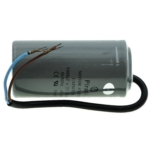 Конденсатор Piranil CD-60 1000мкФ - 250 VAC Пусковий 50Hz (50*104 mm) дроти