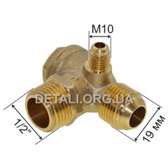 Зворотний клапан JB компресора 1/2*19мм*М10 (якість) 2
