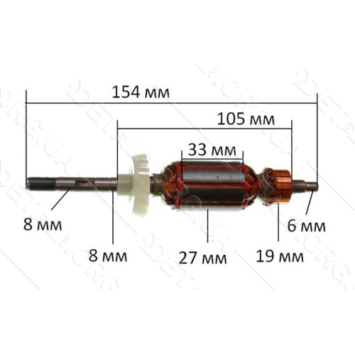Якір гравер Іжмаш Профі ІДГ-350 (154 * 27 шпонка 8 мм)