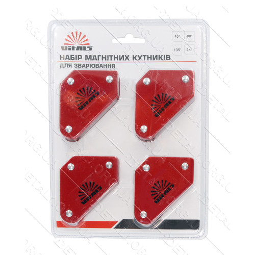 Куточок магнітний для зварювання (4 шт) Vitals 4 кг 45, 90, 135 градусів
