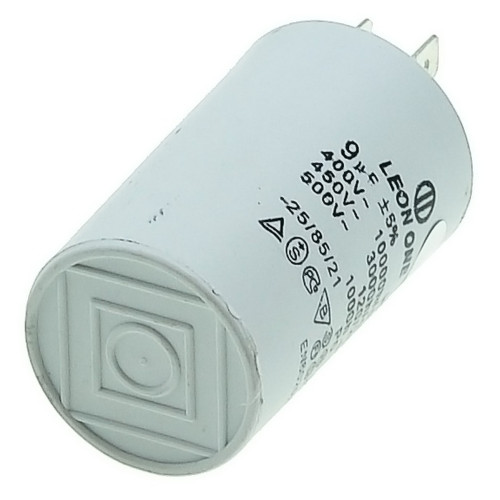 Рабочий конденсатор Leon One 9мкф 450V (D34 / H58 мм)