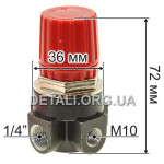 JB. Редуктор компрессора резьба 3*1/4 - М10 (качество)
