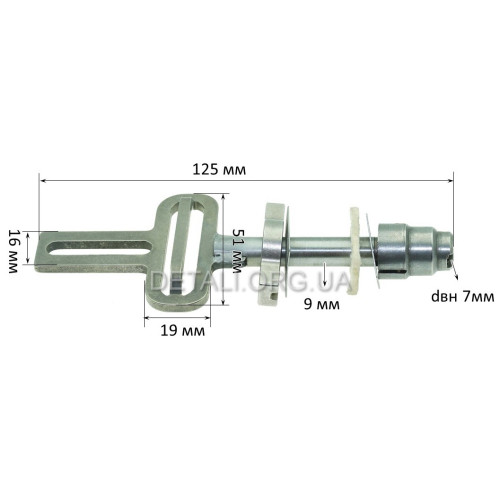 Шток лобзика Metabo STA 18 LTX 100 оригинал 316093860 (L125 dвн7 D9 мм)