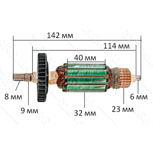 якір болгарка Темп 115(№2) ( 142*32 шпонка 8мм)
