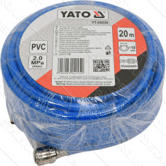 Шланг пневматический ПВХ YATO быстросъем d 10 мм 20 Bar L 20 м 2