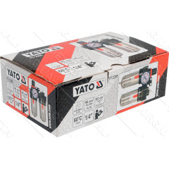 Фільтр пневматичний подвійний YATO з редуктором d 1/4 90см3 25 2
