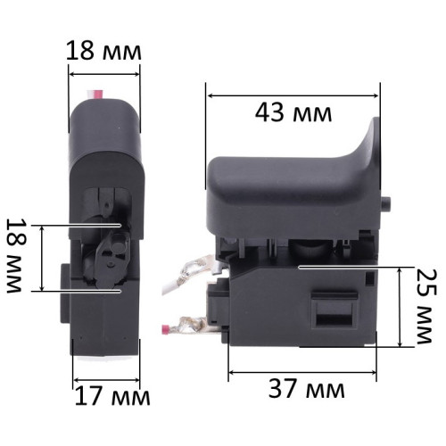 Кнопка C3JW-6B-24 акумуляторного перфоратора Makita DHR280 оригінал 651366-7