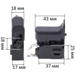 Кнопка C3JW-6B-24 акумуляторного перфоратора Makita DHR280 оригінал 651366-7