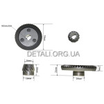 Шестерни (пара) болгарки 230 VJ Parts 73 мм (d1 15*73/d2 10*22/h2 17)