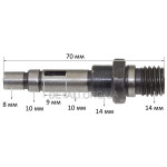 Вал болгарки Einhell 115 d8*10 L70/Зенит-125/1150-125/1000