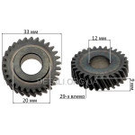G102 Шестерня электропилы Rebir KZ (d33*12 / 29 зубов влево)