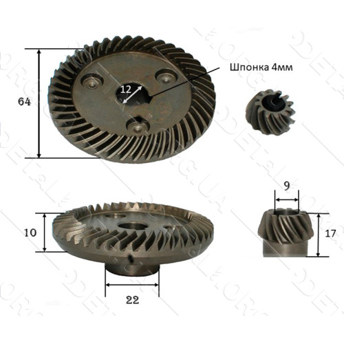 пара 180В stern(d1 12*64/d2 9*19/h2 17)