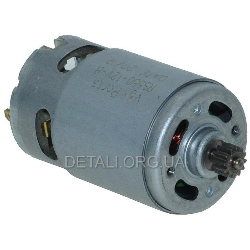 Двигун шуруповерта 12В (12V) Tekhmann TCD-12 HB Li (d37мм, h57мм, шестерня d9мм, 12-з прямо).
