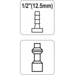 Бистроз'ем перехідник до шлангу YATO d 12.5 мм 50/250