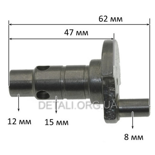Кривошип перфоратора 26 B (dвн9*12*15 L47*62) палець 8 мм L15мм