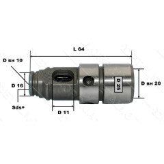 Ствол перфоратора Bosch 2-26 малий голий