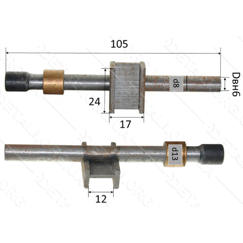 Шток лобзика D8 L105 чарка 24 * 12 мм
