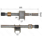 Шток лобзика D8 L105 рюмка 24*12 мм