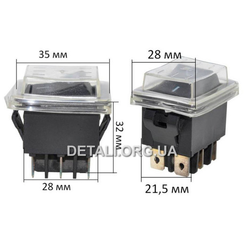 Кнопка точило 6 контактов 10A