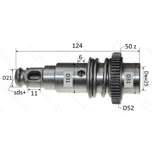 Ствол перфоратора Bosch 2-24 в зборі d31 * 25 * 21 50 зуб прямо 1616490060