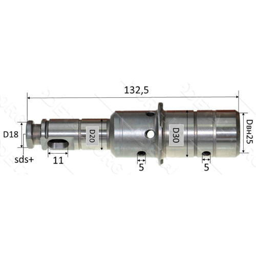 Стовбур перфоратора Hitachi 24PC3 голий (d18*20*30 L132,5)