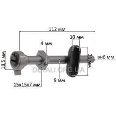 Шток лобзика D9 L112 чарка 31*10 мм.