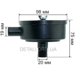 Фильтр воздушный компрессора 1/2" (резьба 20мм) D98мм пластик