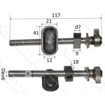 Шток лобзика D9 L117 рюмка 32*12 мм