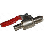 Кран компрессора 1/4" хром (12мм/8мм) (50 грамм)
