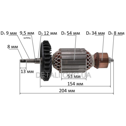 Якорь болгарки Einhell Global E-WS 230-2350 