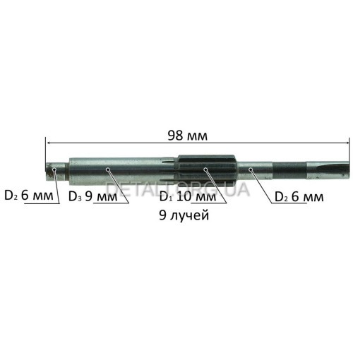 Промвал перфоратора Hitachi голый L98 d6*9*6