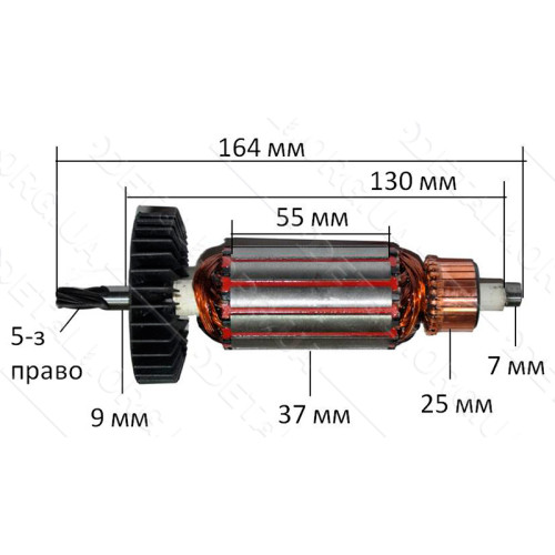 Якорь перфоратор Einhell BBH-920 (164*37 5-з /право)