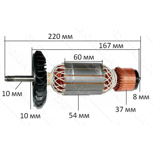 Якір болгарка Bosch GWS 23-230 (220*54 посадка 10мм) 1604011932