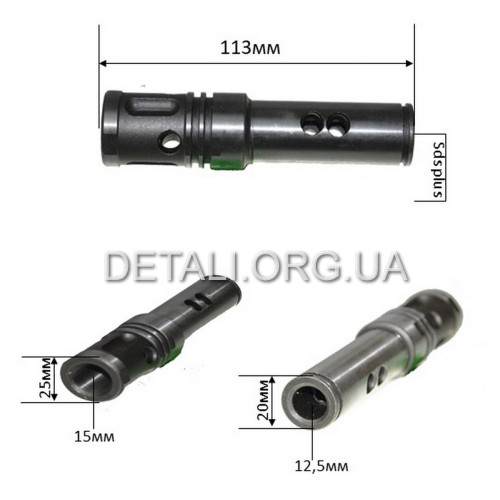 Ствол перфоратора D25 L113 (квадрат)