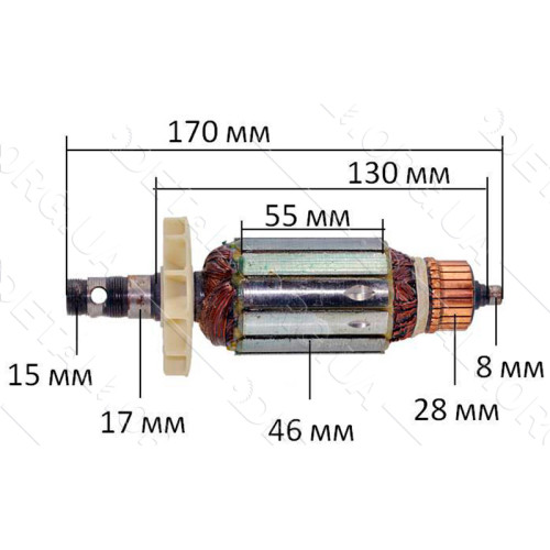 Якорь фрезер Ferm FBF-1050E 1050 (170*46 цанга 15 мм)