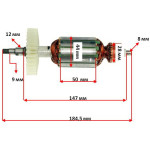 якір болгарка Craft 180 1600W( 184,5*44 карась 9мм)