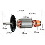 Якір болгарка Bosch GWS 26-230 B (220*54 10мм різьблення) аналог 1604011932